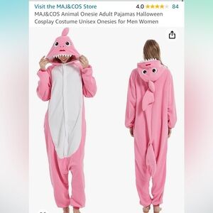 Mama shark costume / pink shark costume